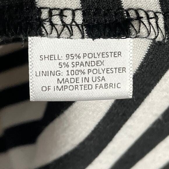 WAYF Pleated Midi Skirt Black White Striped Size Small - Picture 5 of 9